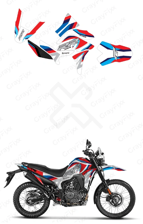 RR Edition Full Body Sticker Compatible with Xpulse 210 | Made in Premium Gloss Vinyl with FPF (Fade Protection Film), Waterproof, Precut Sticker, Pack of 1